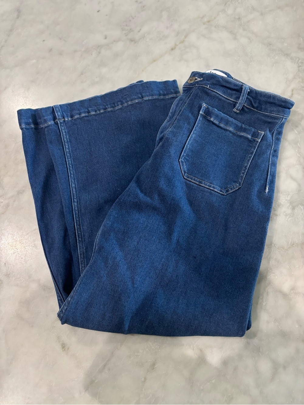 Mica Women's Wide Leg Jeans in Deep Blue Wash